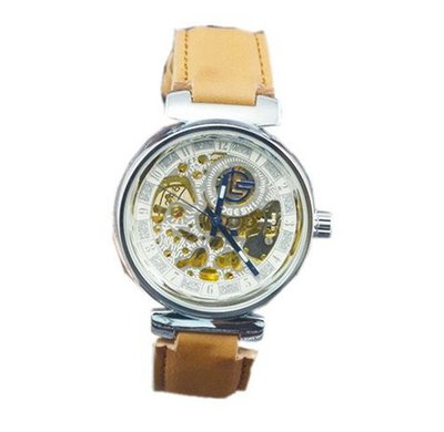 Laogeshi White Skeleton Hind Wind Up Mechanical