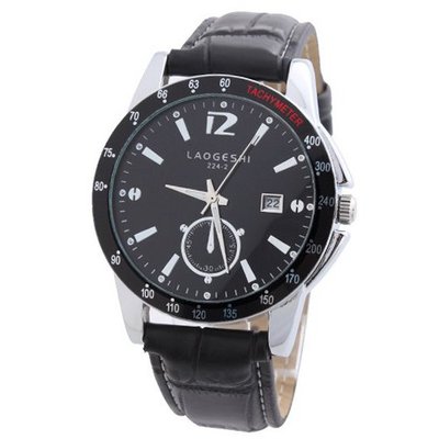 uLaogeshi LAOGESHI Classic Leather Band & Dail  Couple Quartz Wrist 3Colors 
