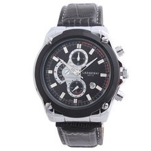 uLaogeshi LAOGESHI New Fashion Army Military Leather  Sport Unisex Quartz Wrist 2 Colors 