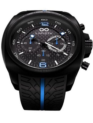 LAPIZTA Addax 48mm Chronograph Racing - Carbon Fiber Dial w/Blue Accents L20.1004