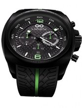 LAPIZTA Addax 48mm Chronograph Racing - Carbon Fiber Dial w/Green Accents L20.1003
