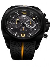 LAPIZTA Addax 48mm Chronograph Racing - Carbon Fiber Dial w/Yellow Accents L20.1002
