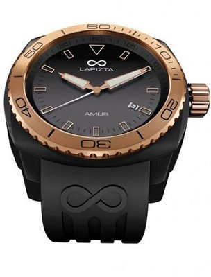 LAPIZTA Amur Ladies Sport - Black Case, Rose Gold, Black Dial L26.2101