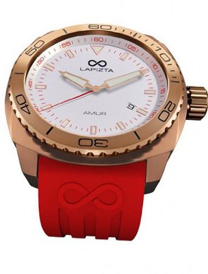 LAPIZTA Amur Ladies Sport - Rose Gold Case, Red Accents, White Dial L26.2104