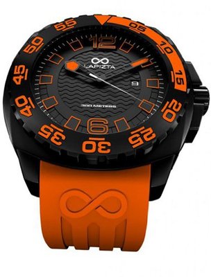 LAPIZTA Audax 300M Diver's - 43mm Orange and Black L22.1302
