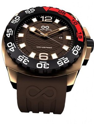 LAPIZTA Audax 300M Diver's - 48mm Brown and Gold L22.1405