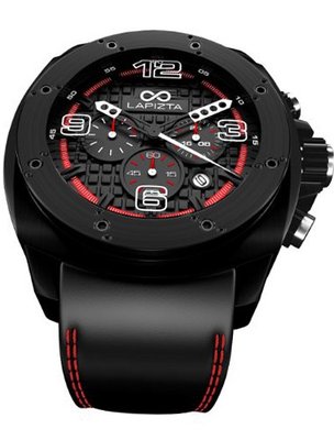 LAPIZTA Oryx 48mm Chronograph Racing - Black Bezel w/Leather Strap L21.1206