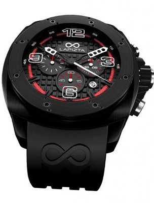 LAPIZTA Oryx 48mm Chronograph Racing - Black Bezel w/Rubber Strap L21.1202