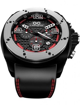 LAPIZTA Oryx 48mm Chronograph Racing - Silver Bezel w/Leather Strap L21.1201