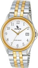 Laurens BC28J901Y Metal Band Analog Two Tone Steel Bracelet White Dial Date