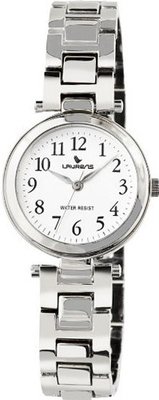 Laurens F269J900Y Fashion Analog Metal Bracelet White Dial Water Resistant