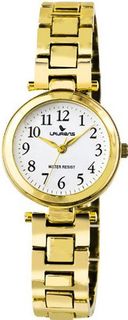 Laurens F269J901Y Fashion Analog Gold Plated White Dial Water Resistant