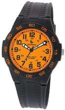 Laurens GW40J902Y Resin Analog Orange Dial Black Rubber Strap