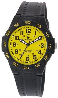 Laurens GW40J903Y Resin Analog Yellow Dial Black Rubber Strap