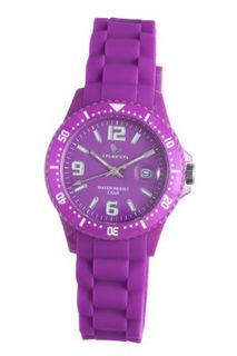 Laurens GW41B922Y Colored Rubber Purple Rubber Rotating Bezel Date