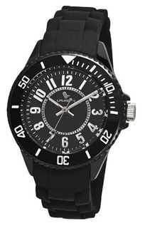 Laurens GW42B900Y Colored Rubber Rotating Bezel Black Dial Rubber Strap