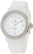 Laurens GW70J901Y Swarovski Crystal Bezel White Dial Rubber