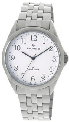 Laurens KW08J900Y Metal Band Analog Stainless Steel Bracelet White Dial