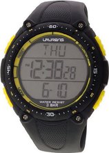 Laurens M076J902Y Technical Digital Black Resin Multifunction Heart Rate Monitor