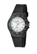 Laurens VP58J900Y Resin Analog Black Rubber Strap White Dial