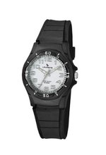 Laurens VP60J900Y Resin Analog Black Rubber Strap White Dial