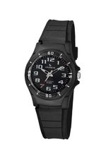 Laurens VP60J901Y Resin Analog Black Plastic Case Rubber Strap