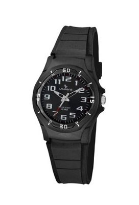 Laurens VP60J901Y Resin Analog Black Plastic Case Rubber Strap