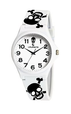 Laurens VR04J902Y Colored Rubber White Dial Rubber Skeleton Strap