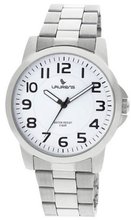 Laurens X074J903Y Metal Band Analog Stainless Steel Bracelet White Dial