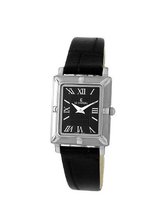 Le Chateau 3635AL_LEA_BLK Darvesi-Roman Collection All steel Leather Band
