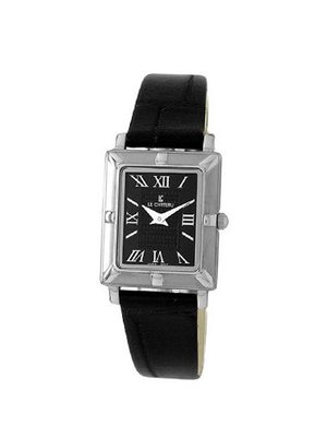 Le Chateau 3635AL_LEA_BLK Darvesi-Roman Collection All steel Leather Band