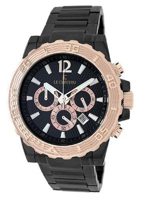 Le Chateau 5417M_BLK Sports Dinamica Collection Gun-metal and Rose-gold