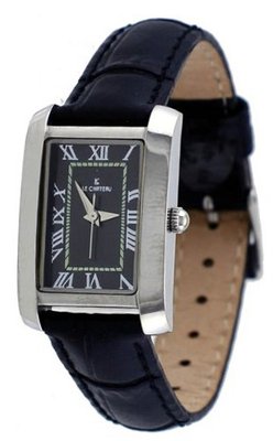 Le Chateau #7009L_BLK Rectangular Leather Band Casual Dress