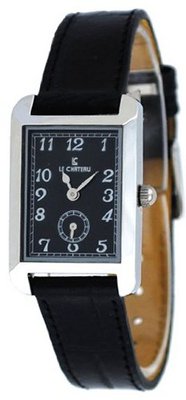 Le Chateau #7024L_BLK Ultra Slim Easy Reader Leather Band Dress