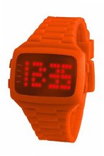 LED LED-OE-STP Unisex Digital Orange Dial And Pu Strap