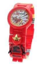 LEGO Ninjago Kai ZX Minifigure Children's Quartz with Grey Dial Analogue Display and Multicolour Plastic Link Strap 9006807