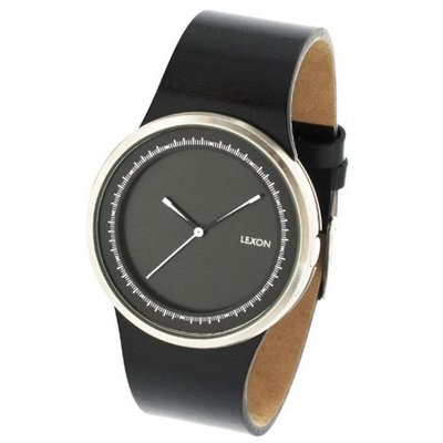 Lexon Jet Analog in Black and Chrome