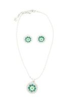 Lightning Ridge 29625 May Birthstone Concho Jewelry Set Emerald