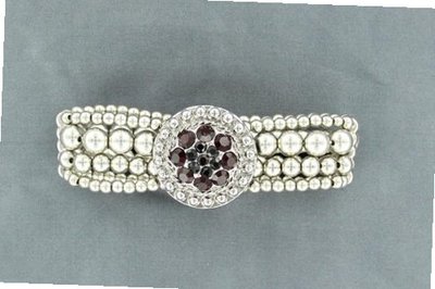 Lightning Ridge 29931 January Birthstone Concho Bracelet Garnet