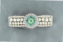 Lightning Ridge 29939 May Birthstone Concho Bracelet Emerald