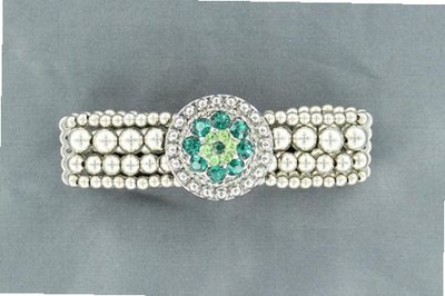 Lightning Ridge 29939 May Birthstone Concho Bracelet Emerald