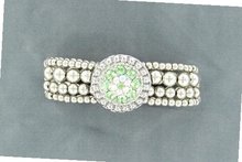 Lightning Ridge 29945 August Birthstone Concho Bracelet Peridot