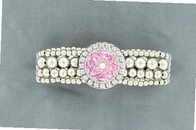 Lightning Ridge 29949 October Birthstone Concho Bracelet Pink Tourmaline