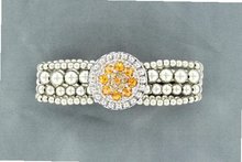 Lightning Ridge 29951 November Birthstone Concho Bracelet Yellow Topaz