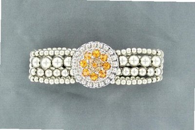 Lightning Ridge 29951 November Birthstone Concho Bracelet Yellow Topaz