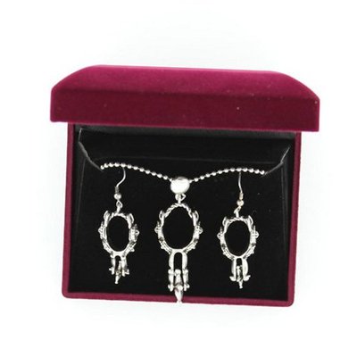 Lightning Ridge 29983 Spur Jewelry Set Silver
