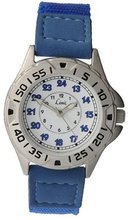 Limit 5314.01 Silver Coloured Boy's Blue Canvas Strap 