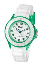 Limit Glacier Unisex Quartz with White Dial Analogue Display and White Silicone Strap 6022.01