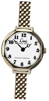 Limit Ladies Quartz with White Dial Analogue Display and Gold Bracelet 6890.25