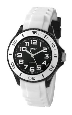 Limit Nitro Unisex Quartz with White Dial Analogue Display and White Silicone Strap 5471.01